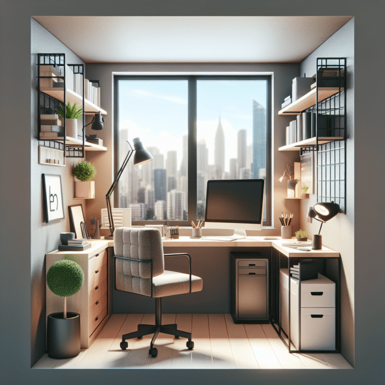 como criar um home office em um apartamento pequeno